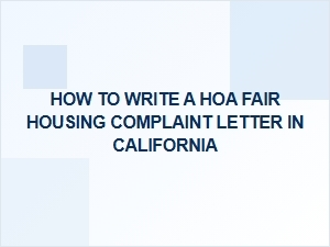 California Fair Housing Complaint Letter Guide