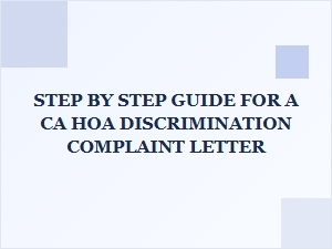 How to Write a Hoa Discrimination Complaint Letter