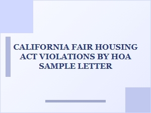 Your Rights: Hoa Fair Housing Act Violations