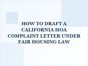 How to Draft a Fair Housing Complaint Letter