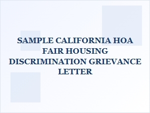 File a California Hoa Fair Housing Grievance