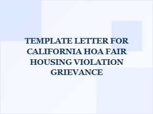 Guide: Filing a California Hoa Fair Housing Complaint
