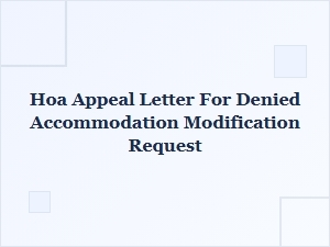Denied Modification Appeal Letter for Hoa