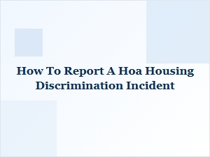 Reporting Hoa Discrimination in Your State