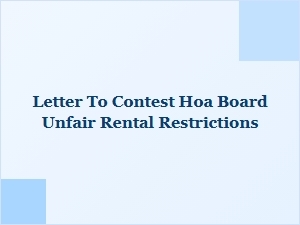 Complain to Florida Hoa About Unfair Rental Rules