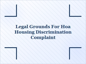 File an Hoa Discrimination Complaint